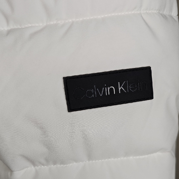 Calvin Klein White Puffer Coat Jacket with Hood - Picture 8 of 16